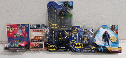 (6) DC Batman Figures w/ Diecast Cars - Batman Action Figures & Collectible Cars
