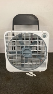 Holmes 20” Box Fan And Folding Metal Chair