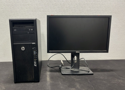 (1) HP Z420 Workstation (1) Dell Monitor