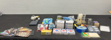 (1) Box of assorted office supplies