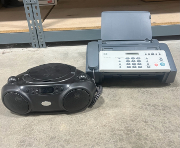 HP 640 Fax Machine And GPX CD Boombox AM/FM