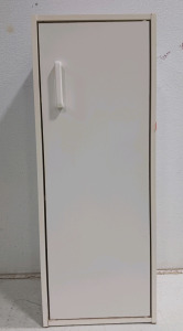 (1) Tall White Storage Cabinet - 12"&times;12"&times;31&frac12;" - 3-Shelves