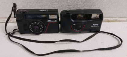 (2) Nikon 35mm Film Cameras - (1) Nikon L35AF (1) Nikon Fun Touch 2 w/ Softcase