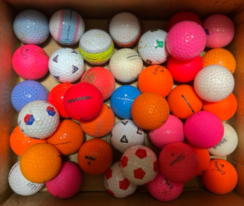 (41) Various Brand Golf Balls - Multiple Colors and Soccer Ball Design