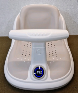 (1) Baby Sit Up Bath Seat W/Temperature Guage, Tan
