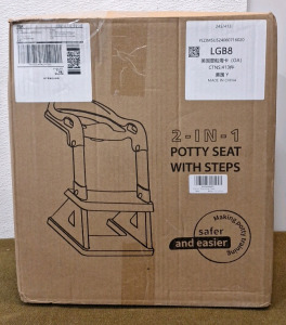 (1) 2-In-1 Potty Seat W/ Steps, Pink & White