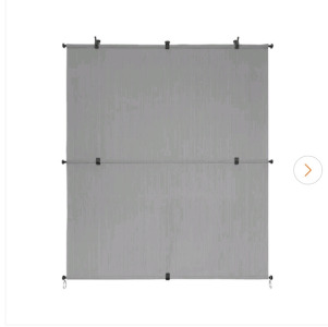 ECOOPTS 8'W x 6'L Outdoor Folding Shade, Cordless Fold Shade Blind Sun Shade for Patio Porch Backyard Gazebo Deck Balcony (Light Grey)