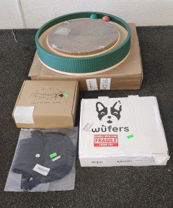 Wüfers Pizza My Heart Dog Cookies, Bumjazz Dog Baseball Hat, Interactive Cat Toy, Round Cat Scratcher Toy