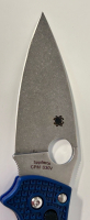 Blue Handled Spyderco Folding Knife - 2