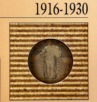 1916-1930 Standing Liberty Quarter Display - 2