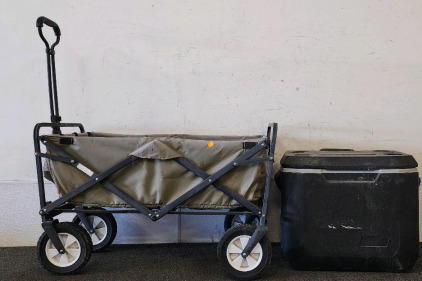 Collapsible Wagon And A Colesman Cooler