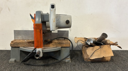 Rockwell Motorized Miter Box & Box of Tools