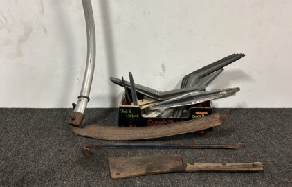 Scythe, Cleaver, Crowbar & Shelf Brackets