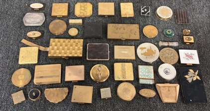 Huge Assortment of Vintage Makeup Compacts
