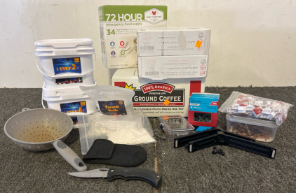Boxed Food Supply, Boxed Albacore Tuna Filets, Ground Coffee, Ceramic Media & More Items