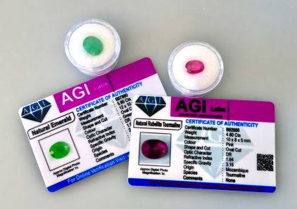 (2) Natural Certified Gemstones With COA's