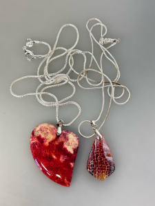(2) Beautiful Natural Gemstone Necklaces