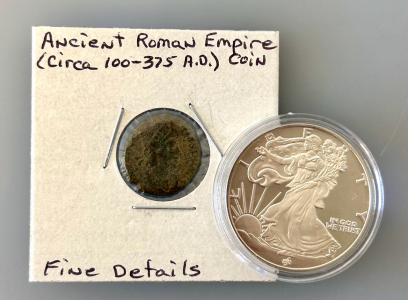 Ancient Roman Empire Coin and 1/2 Oz. Walking Liberty And Eagle