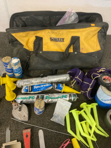 DeWalt tool bag, DeWalt chalk linebag, Dympnic FC, Tube Wax Lubricant and more