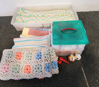 Knitted/Quilted Blankets amd Christmas Ornaments