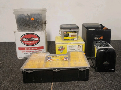 Stanley Tool Box, Pro-Twist Drywall Screws, Hamilton Dry-Wall Joint Compound, And More!