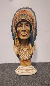 Ceramic Native American Statue