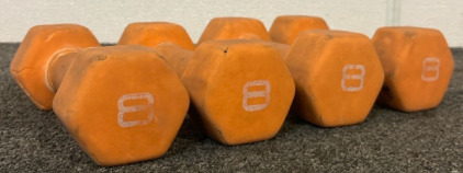 (2) Sets 8Lb Dumbells