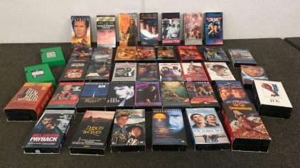 Amazing Films On VHS Including Top Gun, Braveheart, Indiana Jones, Star Wars, and so Many More Classics