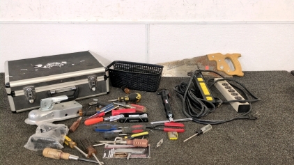 Storage Case, Basin Wrench, Handsaw, and More