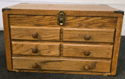 Antique Wood Machinist Tool Box