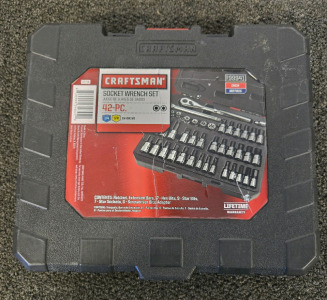 CRAFTSMAN 42 -Piece 1/4-in 3/8-in Drive Set Flathead/Hex/Phillips/Torx Bit Driver Socket Set CMMT34912