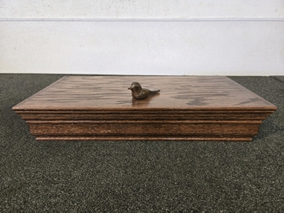 Wood Gun Concealment Box w/ Wood Bird Magnet Key