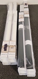 Genimo 100% Blackout Roller Shades White (2) 20"X72"(2) 72"X32". (2Black) 25"x72" (2)32"x72".