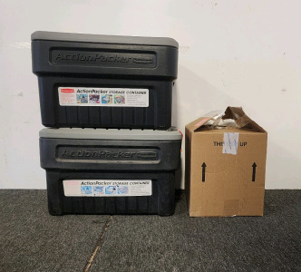 Rubbermaid Action Packer Storage Containers, Box Of Foam