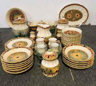 Certified International Sunflower Dish Set And More.