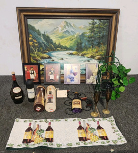 Wine Themed Decor, And Mountain Valley Wall Photo