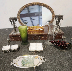 Vintage Folding Table And Chairs, Wall Mirror, Dining Decor, And More!