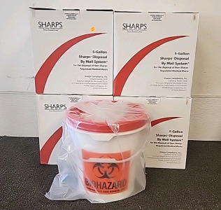 (4) Sharps 5 Gallon Disposal By Mail system ...