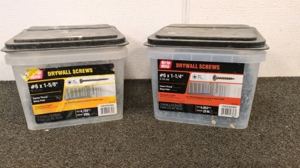 (2) Buckets of Drywall Screws