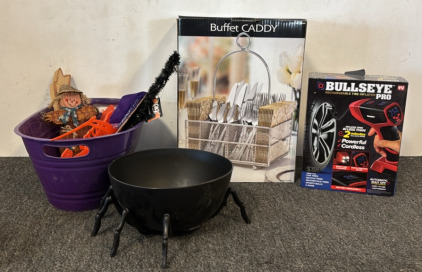 Rechargeable Tire Inflator, Buffet Caddy & More
