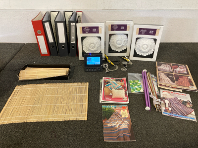 Bunker Hill Security cameras, 3 Rosette Floral Leaf, 1 knit & Crochet kit and more