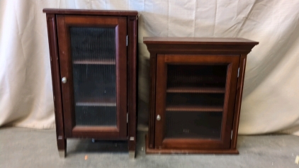 Two Glass Door Cabinets