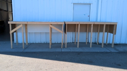 (2) Wooden Shelves