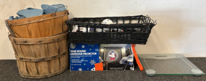Year Round Outdoor Projector, Scale, Wooden Buckets & More