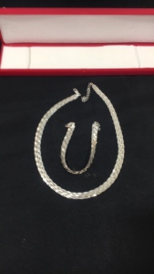 Sterling Silver Necklace And Bracelet