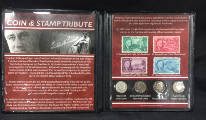 Franklin Delano Roosevelt Coin and Stamp Tribute