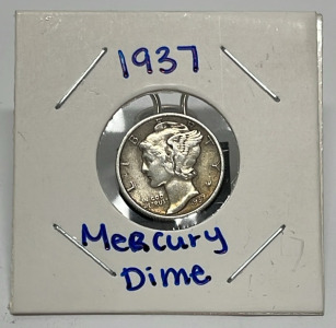 1937 Mercury Dime (Carded)
