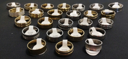(25) Assorted Sized Stainless Steel Assorted Fashion Rings