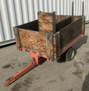 Small 4ft Utility Trailer Wood Sides