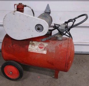 (1) Red & White Approximately 20GL. Air Compressor w/ 1 Horse Power Motor